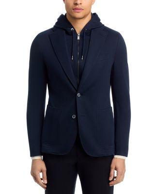 Hanry Slim Fit Jersey Sport Coat with Removable Hood by HUGO BOSS