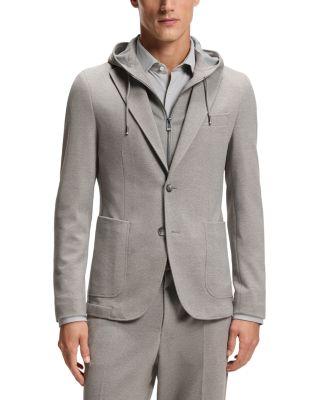 Hanry Slim Fit Jersey Sport Coat with Removable Hood by HUGO BOSS