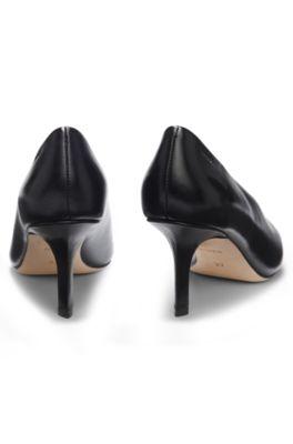 Heeled leather pumps with pointed toe by HUGO BOSS
