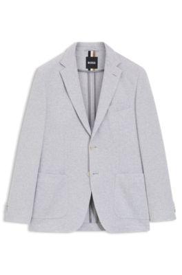 Herringbone regular-fit jacket in a cotton blend by HUGO BOSS