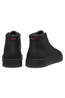 High-top sneakers in faux leather by HUGO BOSS