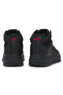 High-top trainers with mesh trims by HUGO BOSS