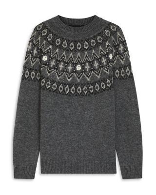 Hisle Relaxed Fit Fair Isle Sweater by HUGO BOSS