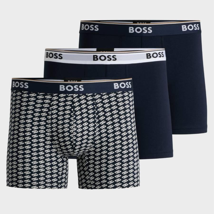 Hugo Boss 3-Pack Of Stretch-Cotton Boxer Briefs by HUGO BOSS