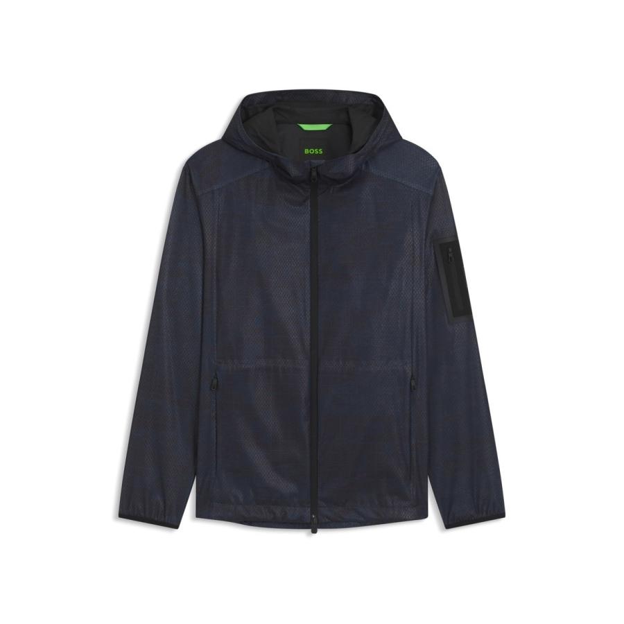 Hugo Boss Active Hooded Parka Jacket With All-Over Print by HUGO BOSS