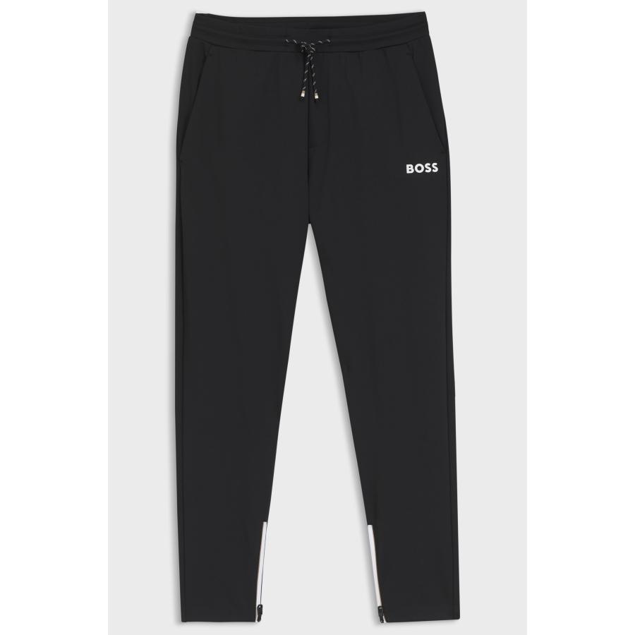 Hugo Boss Active Stretch-Gabardine Tracksuit Bottoms With Zipped Hems by HUGO BOSS