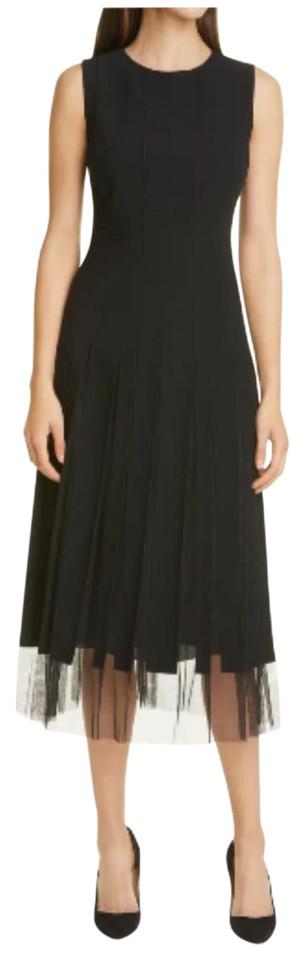 hugo boss fit and flare dress HUGO BOSS Fuccia Long Sleeve Cutout Fit & Flare Dress