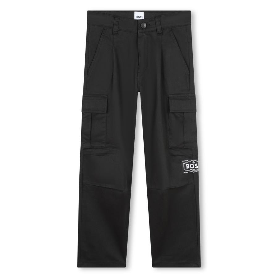 Hugo Boss Boys Stretch-Cotton Twill Tapered-Fit Trousers by HUGO BOSS