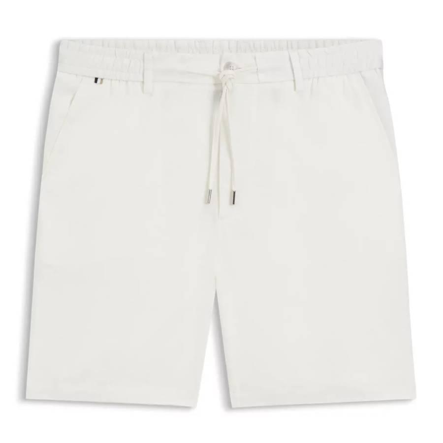 Hugo Boss Linen-Blend Shorts In A Modern Fit by HUGO BOSS