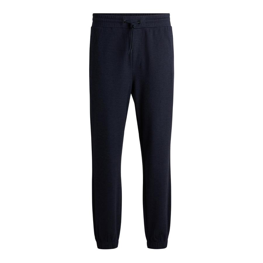 Hugo Boss Mens Dark Blue Regular-Fit Tracksuit Bottoms by HUGO BOSS
