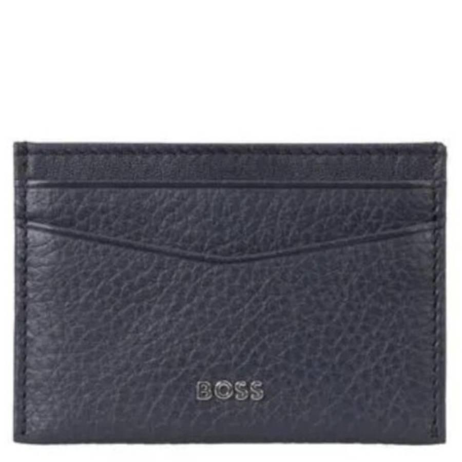 Hugo Boss Metal Logo Crosstown Leather Card Holder by HUGO BOSS