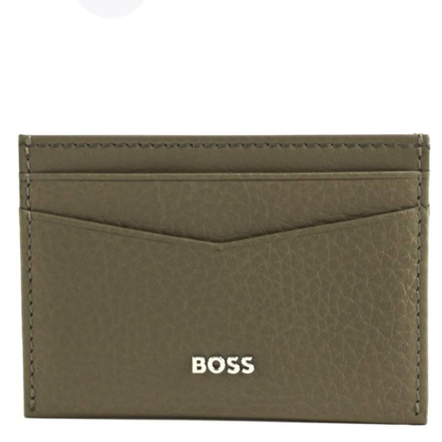 Hugo Boss Metal Logo Crosstown Leather Card Holder by HUGO BOSS