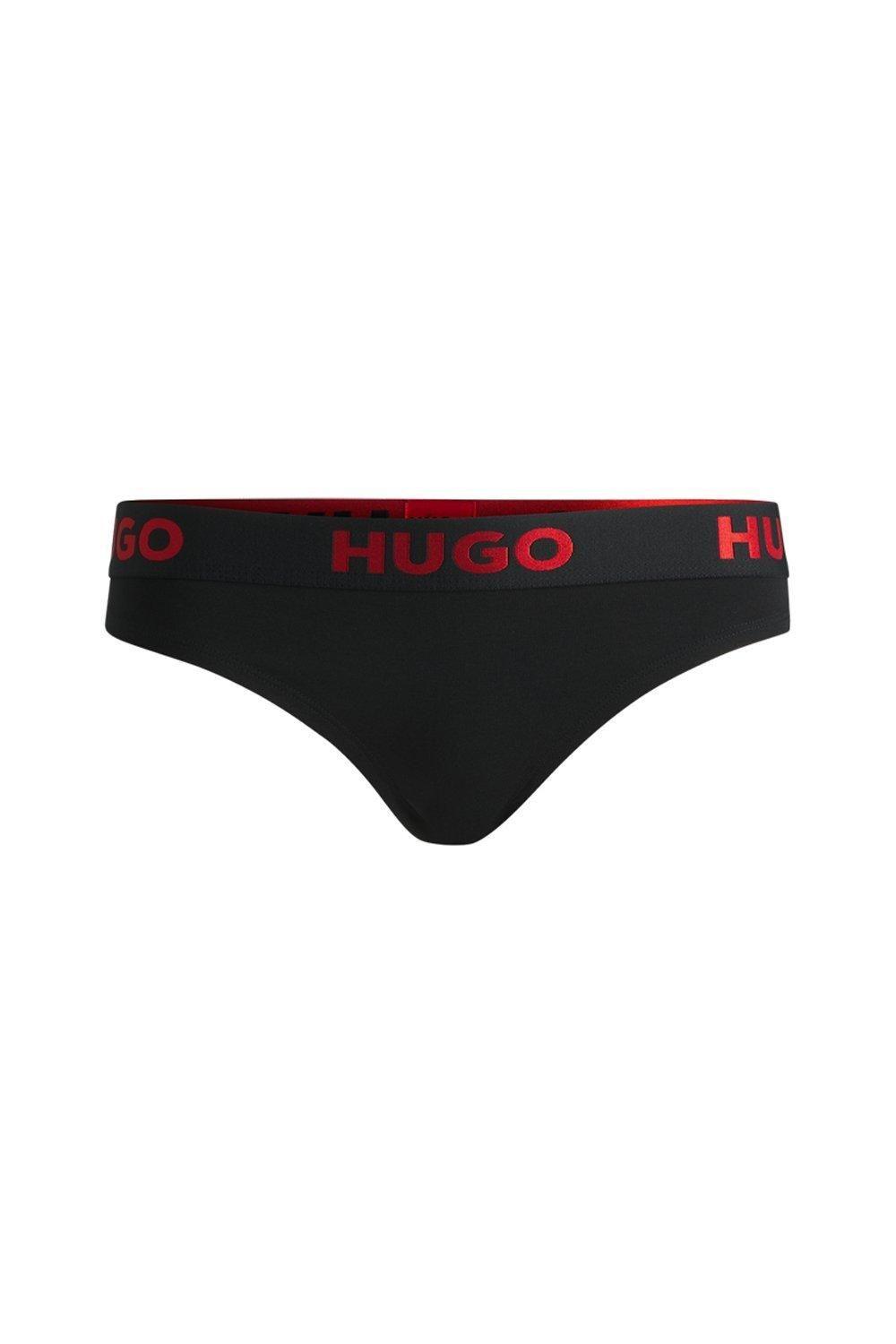Hugo Thong Sporty Logo Black by HUGO BOSS