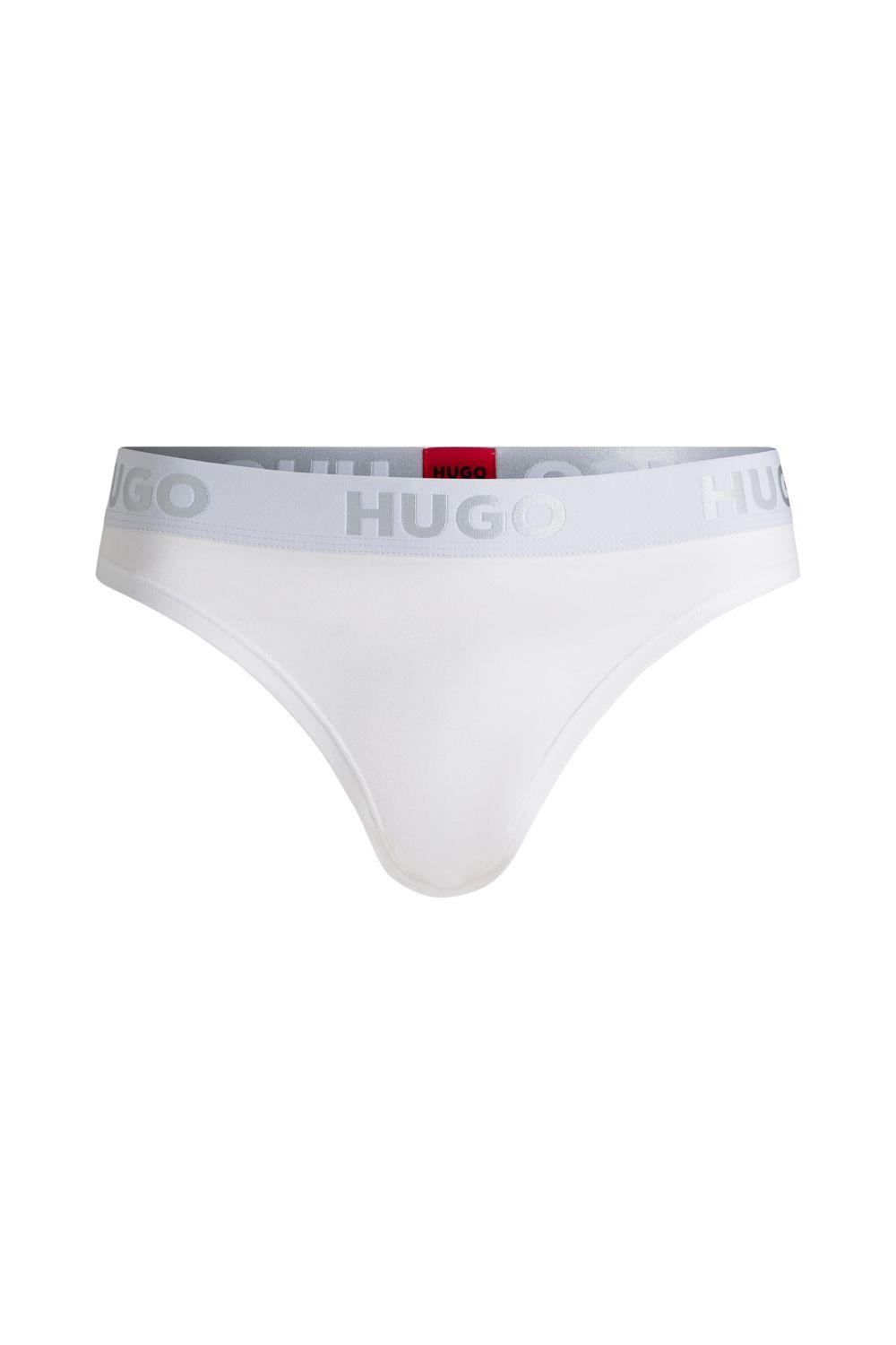 Hugo Thong Sporty Logo White by HUGO BOSS