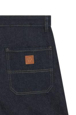 Indigo regular-fit jeans in stretch denim by HUGO BOSS
