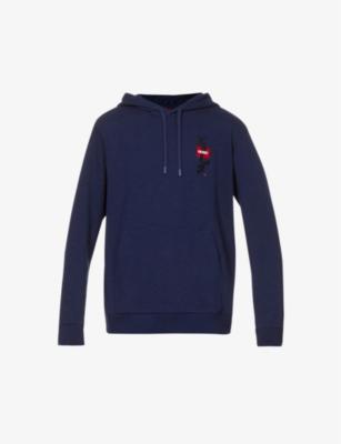 Japanese-ideogram cotton-jersey hoody by HUGO BOSS