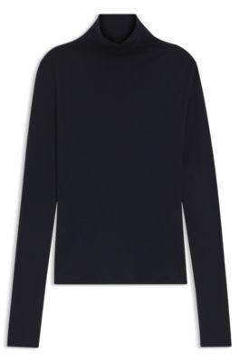Jersey top with high neckline by HUGO BOSS