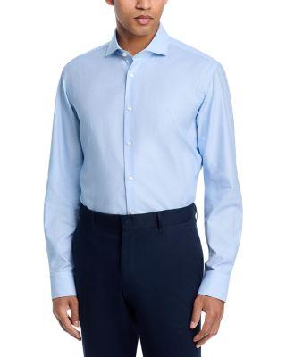 Joe Tonal Textured Dot Regular Fit Dress Shirt by HUGO BOSS