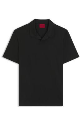 Johnny-collar slim-fit polo shirt in stretch cotton by HUGO BOSS