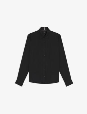 Kent-Collar Slim-Fit Cotton-Blend Shirt by HUGO BOSS