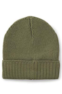 Kids' beanie hat with rubber-print logo by HUGO BOSS