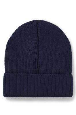 Kids' beanie hat with rubber-print logo by HUGO BOSS