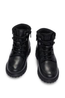 Kids' hiking-style boots in leather by HUGO BOSS