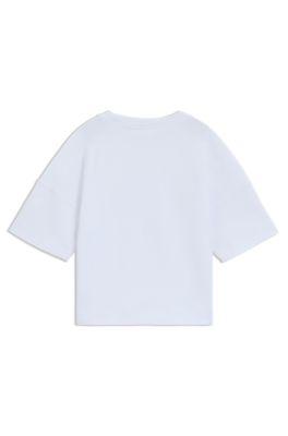 Kids' logo-artwork T-shirt in cotton by HUGO BOSS