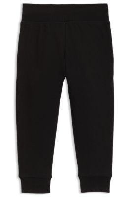 Kids' logo-print tracksuit bottoms in a cotton blend by HUGO BOSS