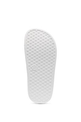 Kids' slides with logo-badge print by HUGO BOSS