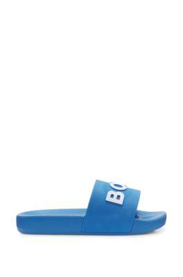 Kids' slides with logo uppers by HUGO BOSS