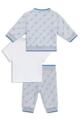 Kids' three-piece tracksuit in cotton by HUGO BOSS