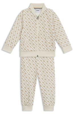 Kids' tracksuit with monogram pattern by HUGO BOSS