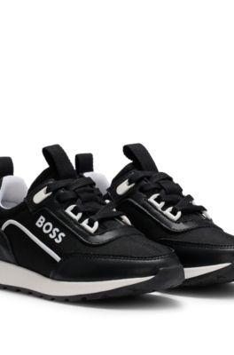 Kids' trainers with canvas and leather by HUGO BOSS