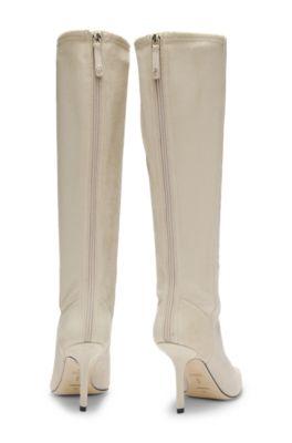 Knee boots in leather and suede by HUGO BOSS