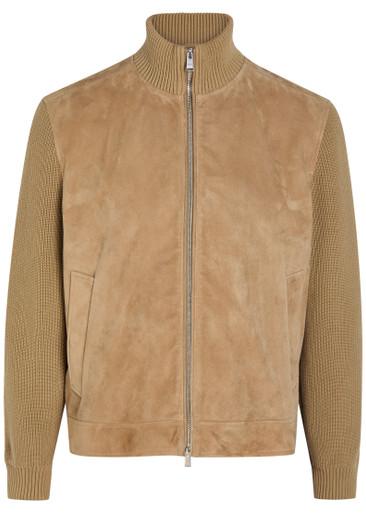 Knit suede jacket by HUGO BOSS
