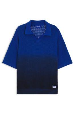 Knitted-cotton sweater with dip-dye effect by HUGO BOSS