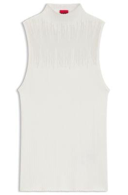 Knitted top with sheer section by HUGO BOSS
