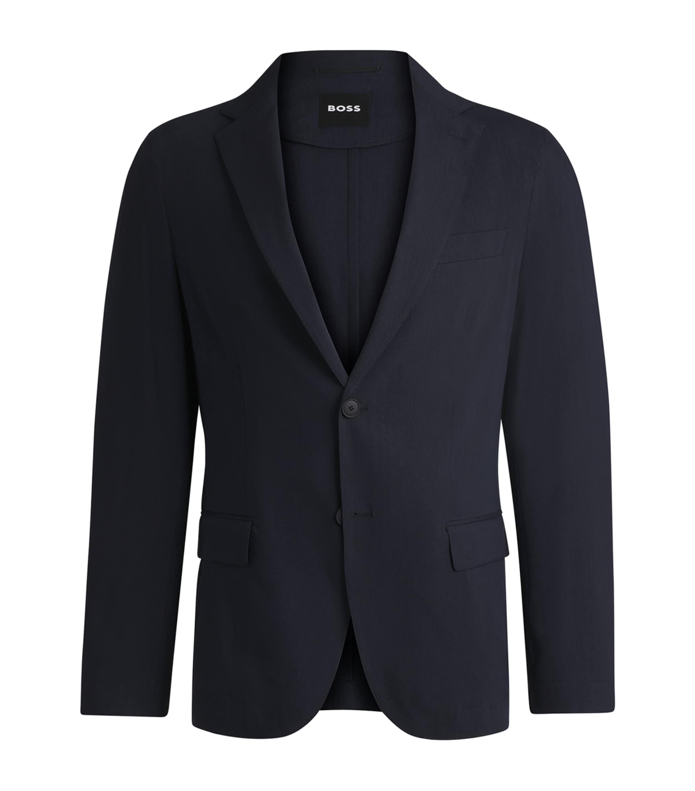 Linen-Blend Slim Blazer by HUGO BOSS