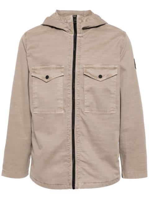 Loghy zip-front hoodied overshirt by HUGO BOSS