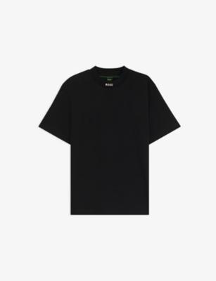 Logo-Collar Short-Sleeve Stretch-Cotton T-Shirt by HUGO BOSS