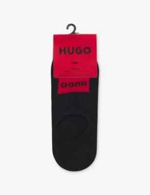 Logo-Print Invisible Pack of Three Cotton-Blend Socks by HUGO BOSS