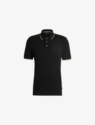 Logo-Print Short-Sleeve Cotton Polo by HUGO BOSS