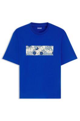 Logo-artwork T-shirt in cotton jersey by HUGO BOSS