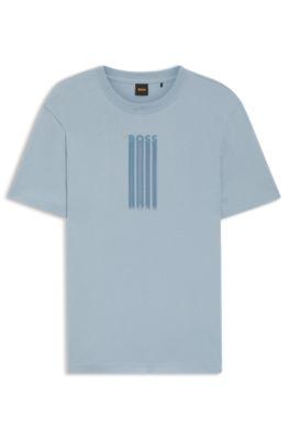 Logo-artwork T-shirt in cotton jersey by HUGO BOSS