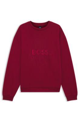 Logo-artwork T-shirt in cotton terry by HUGO BOSS