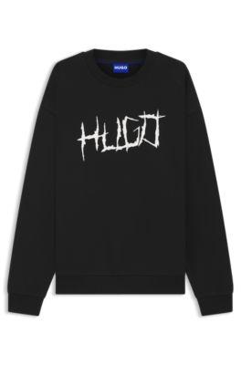 Logo-artwork sweatshirt in cotton terry by HUGO BOSS