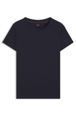 Logo-detail T-shirt in cotton jersey by HUGO BOSS