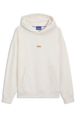 Logo-detail hoodie in cotton terry by HUGO BOSS