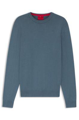 Logo-detail sweater in cotton by HUGO BOSS